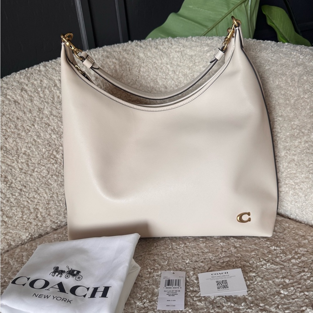 NWT Coach Juliet 38- white leather